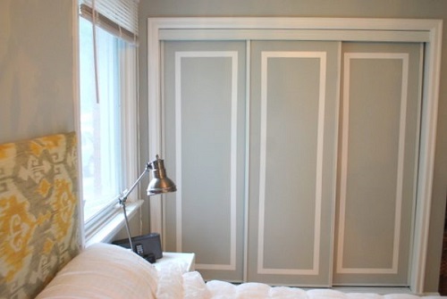 Sliding Closet Doors With Faux Trim Effect