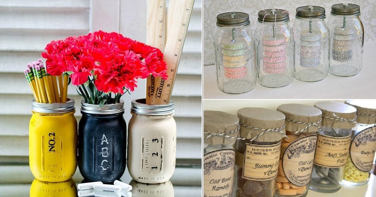 28 Thrifty DIY Mason Jar Storage Ideas ⋆ Bright Stuffs