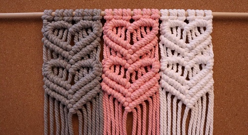 DIY Macrame Heart Wall Hanging