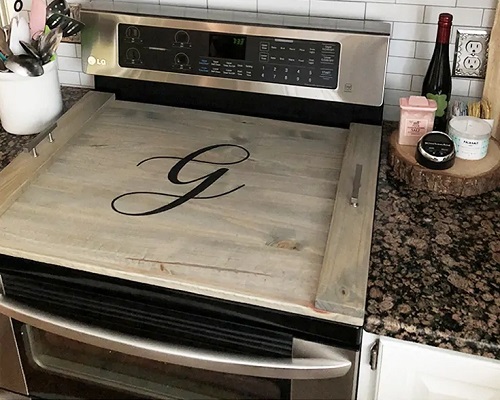 DIY Monogrammed Wooden Cover Idea