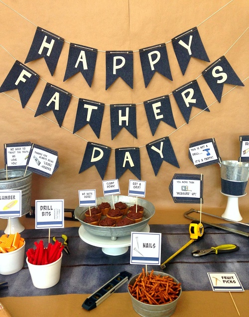 Tools-Themed Father's Day Party Decor