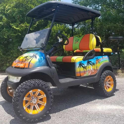 Easy Golf Cart Decorating Ideas 8