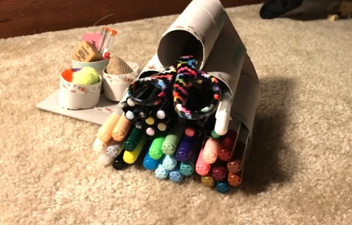 DIY Tube Art Craft Supply Organizer