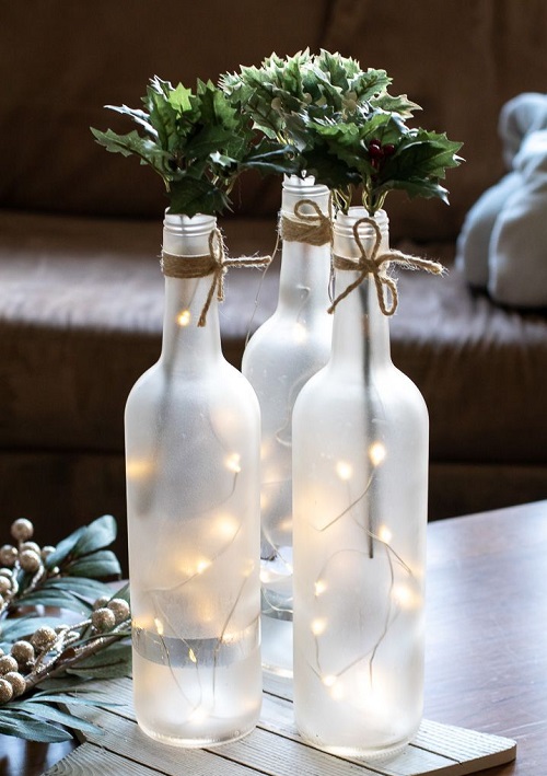 Frosted Bottle Decor