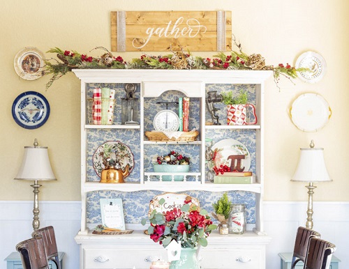 Farmhouse Hutch Decorating Ideas 3