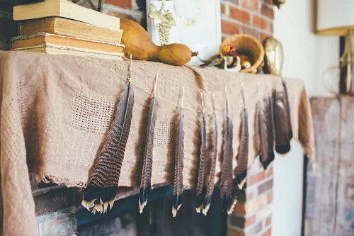 Thanksgiving Turkey Feather Garland