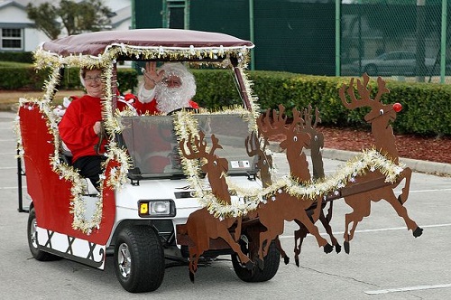 Golf Cart Santa Sleigh