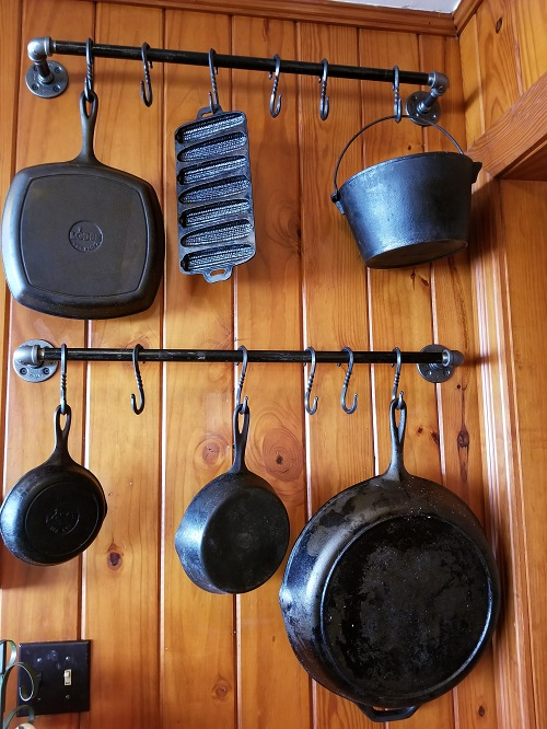 Industrial Pipe Cast Iron Cookware Display