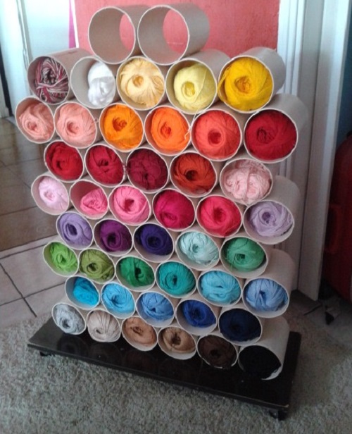 PVC Pipe Yarn Organizer DIY