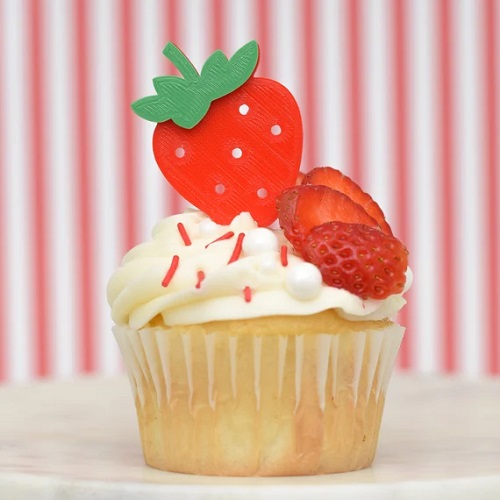 Strawberry Cupcake Toppers