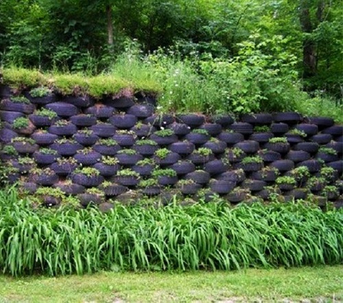 Tire Wall Fence