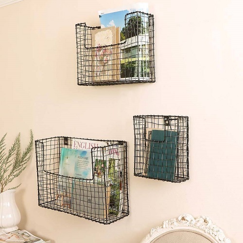 Wall-Mounted Wire Baskets