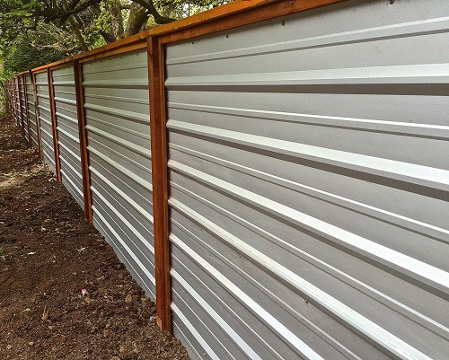 Corrugated Metal Fence