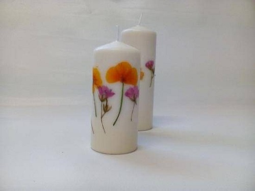 Pressed Flower Candles 1