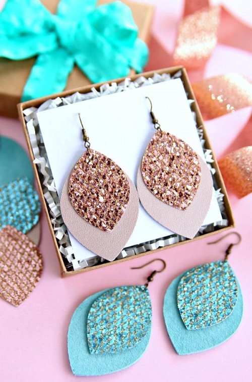 Faux Leather Earring Ideas 5