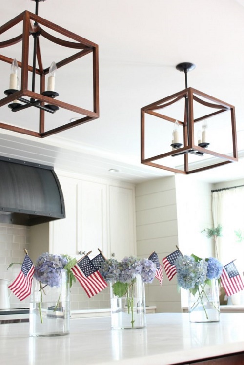 Patriotic Hydrangea Centerpieces