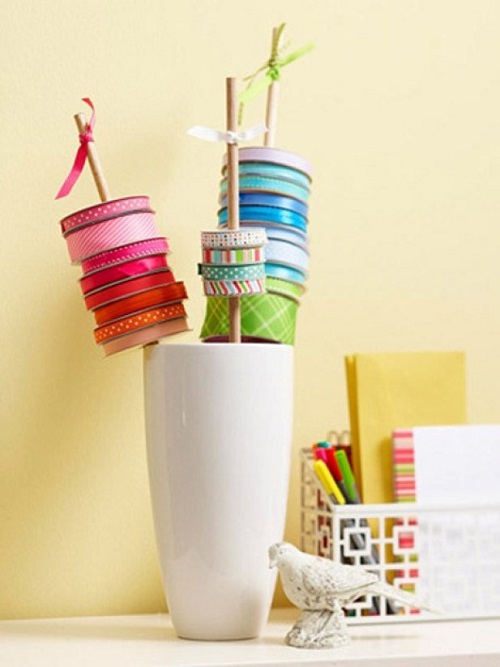 Ribbon Vase Storage