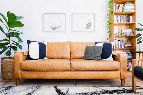 Camel Leather Sofa Decorating 1