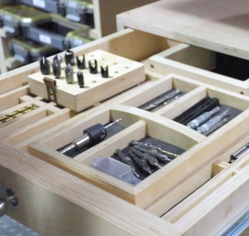 DIY Drill Bit Storage Tray