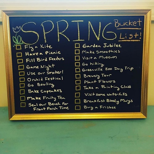 Spring Bucket List