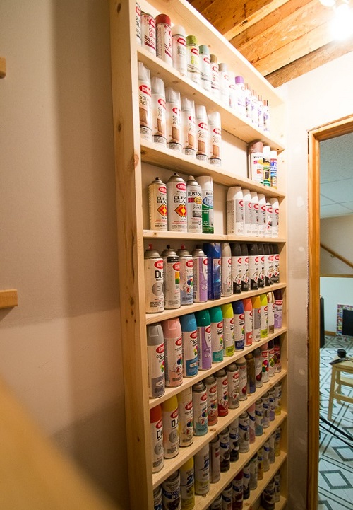 DIY Spray Paint Storage Ideas