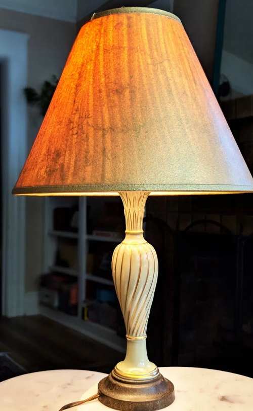 Gold Painted Lampshade 4