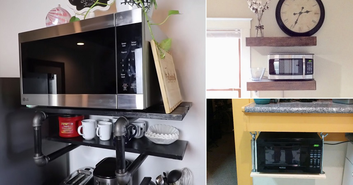 6 Best DIY Microwave Shelf Ideas ⋆ Bright Stuffs