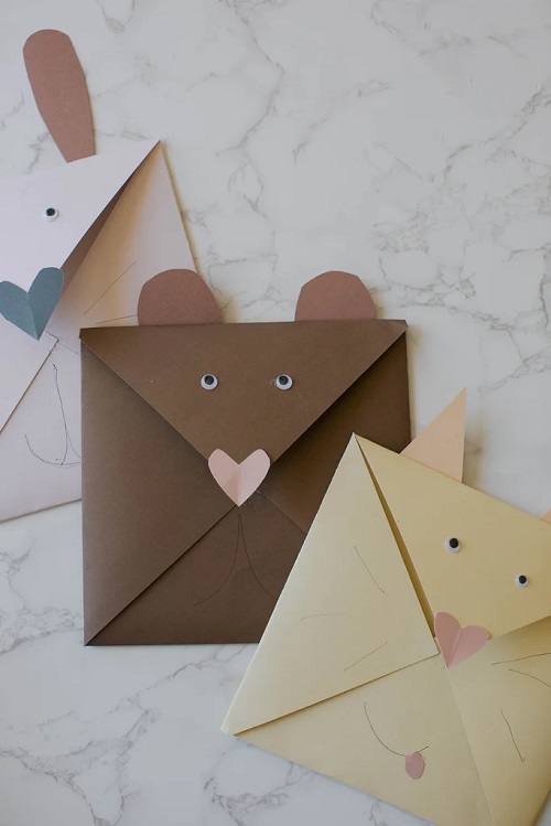 Animal Envelope Valentines