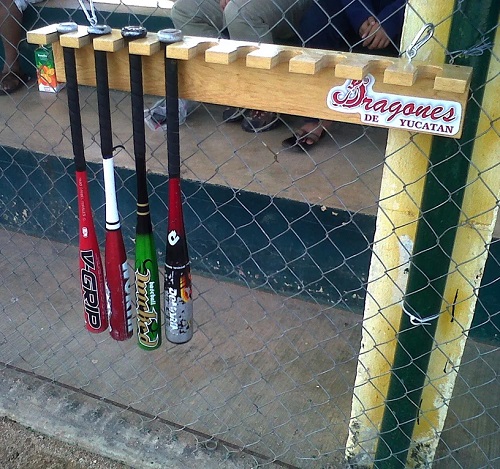 DIY Baseball Bat Rack