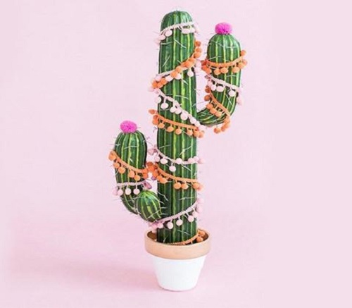 DIY Festive Cactus Centerpiece