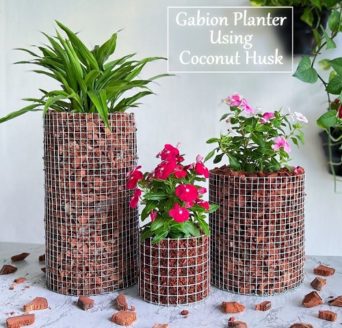 DIY Gabion Planter 2