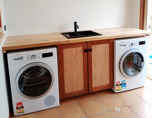 Plywood Laundry Sink Cabinet