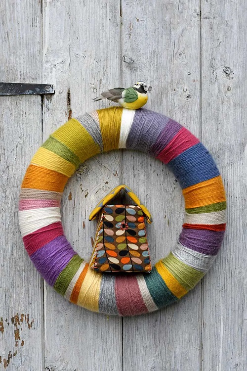 Yarn Wreath Ideas 1
