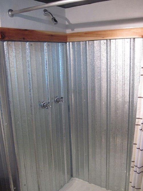 Galvanized Corrugated Metal Shower Enclosure
