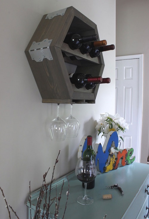 Hexagon Wine Glass Holder