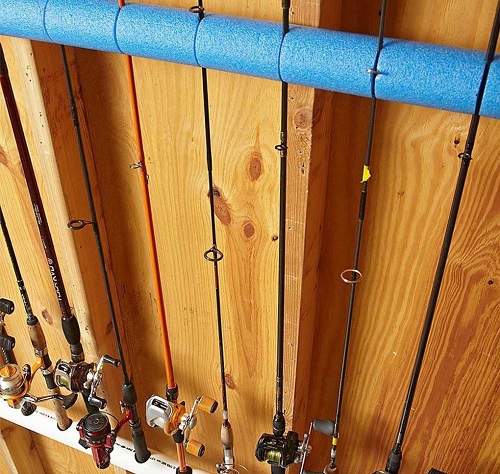 PVC Pipe and Pool Noodle Fishing Holder