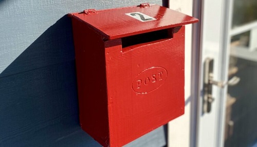 Red Painted Mailbox