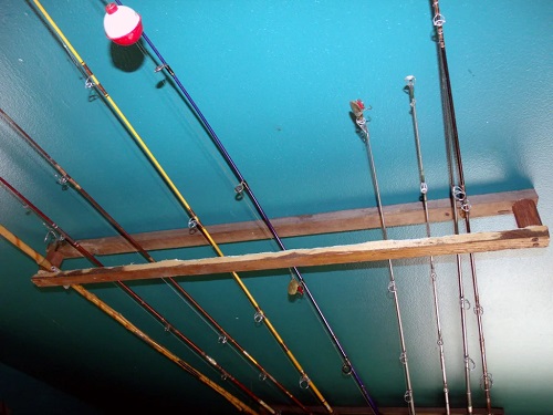 Overhead Fishing Rod Rack