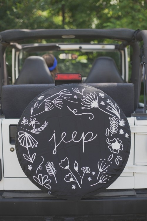 Patterned DIY Jeep Tire Cover