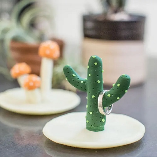 Cactus Clay Ring Holder ideas