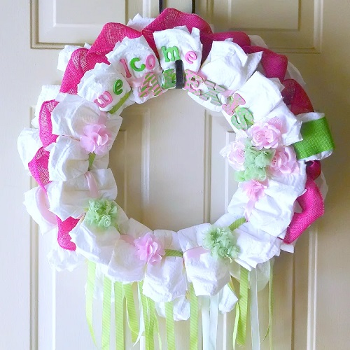 Diaper Wreath Ideas 1