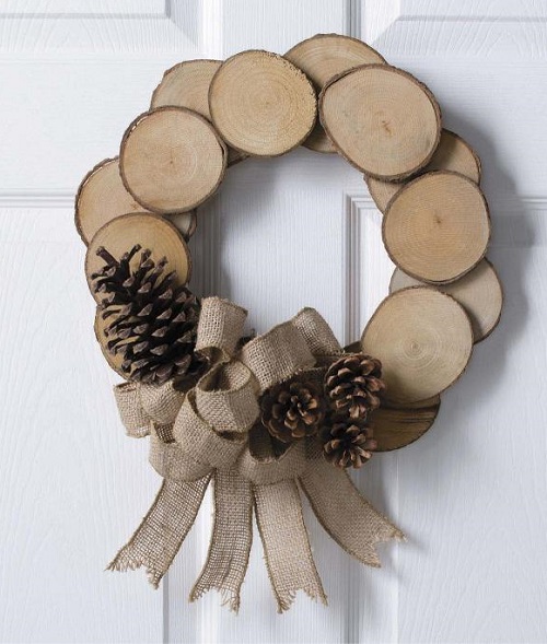 Wood Slice Wreath Ideas 1