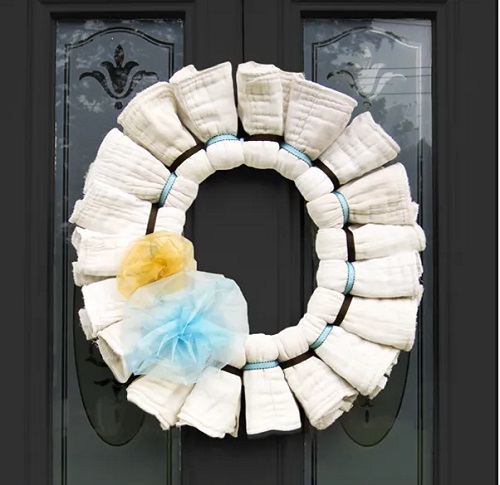DIY Cloth Diaper Wreath