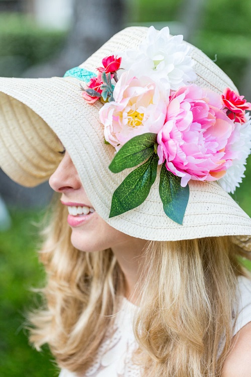 DIY Kentucky Derby Floral Hat