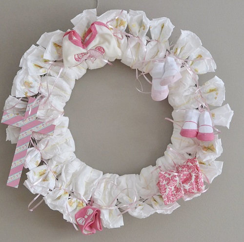 Diaper Wreath Ideas 2