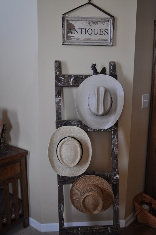 Ladder Cowboy Hat Display