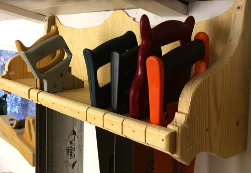 Wall-mounted Handsaw Storage Shelf