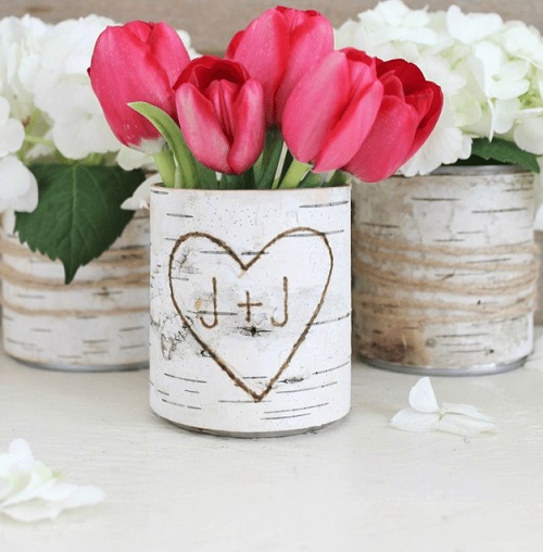 DIY Rustic Flower Vases Idea