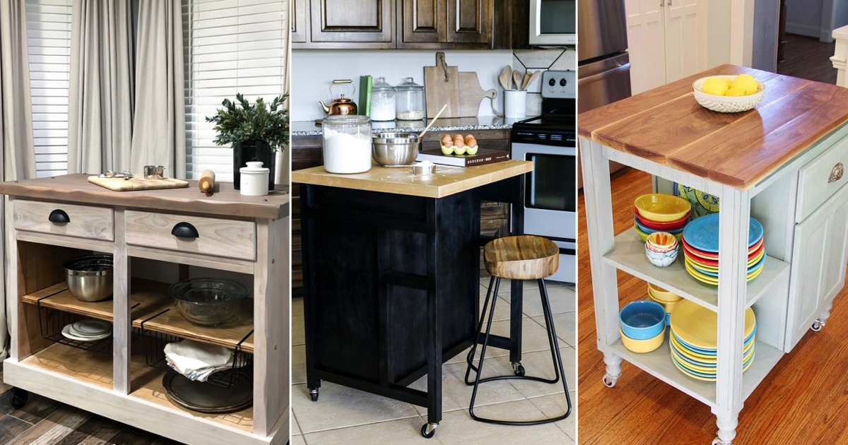 6 DIY Movable Kitchen Island Ideas ⋆ Bright Stuffs