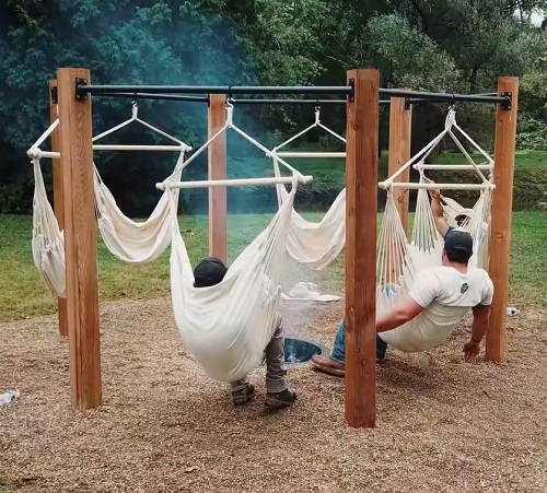 DIY Outdoor Fire Pit Swing Ideas 3